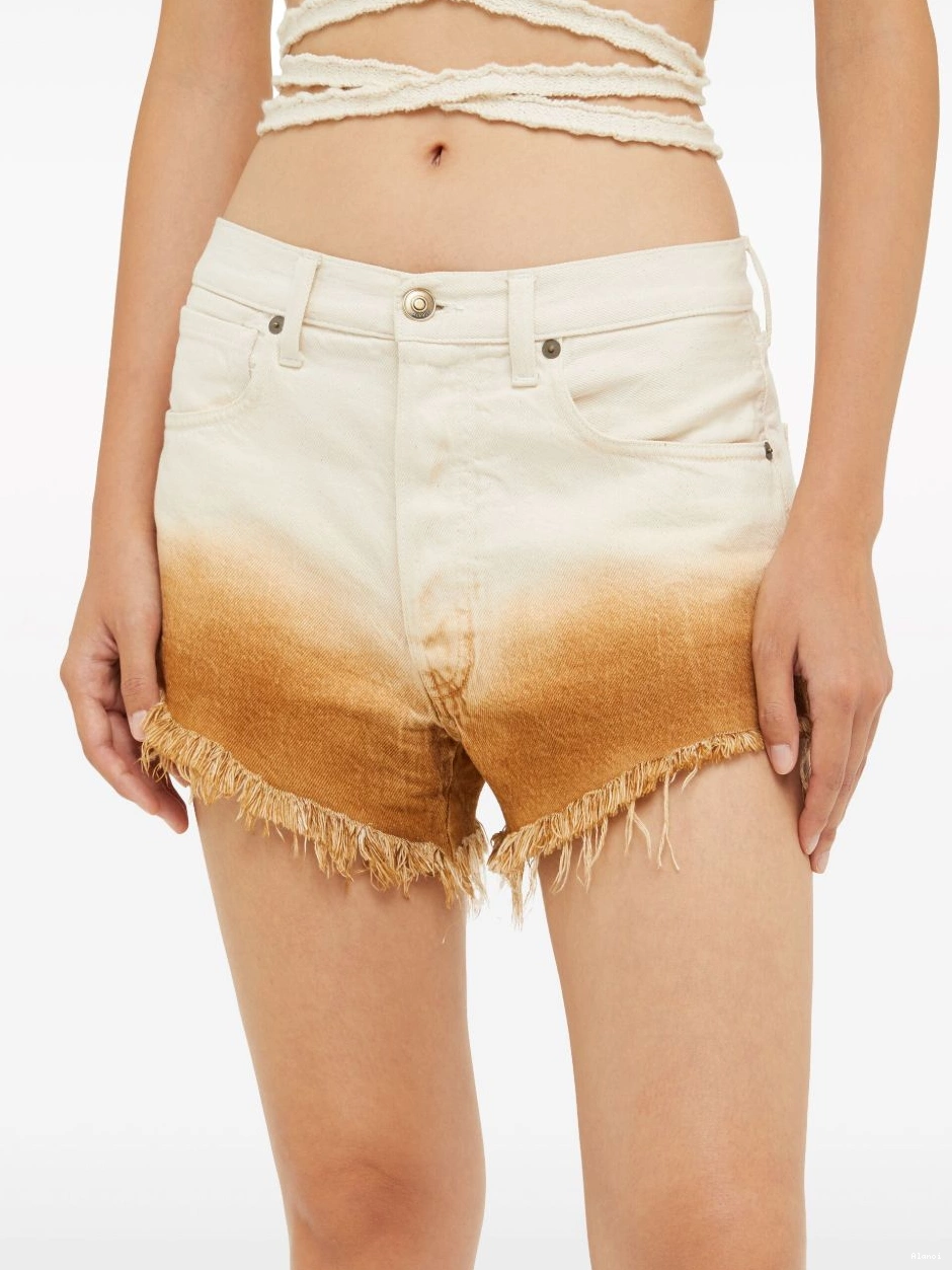 Cheap denim Bright Women Hues gradient Alanui shorts 0809